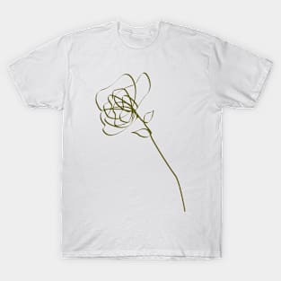 Rose Line Art For Lovers Loved Ones And Self Love T-Shirt